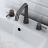 Bathroom Faucet, 8 Inch 3 Hole Faucet for Vanity Sink, Lavatory Basin Faucet with 2 Lever Handles, Pop Up Drain, 360 Degree Swivel Spout - 4 of 4
