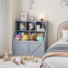 Toy Storage Organizer and Kids Bookshelf, Toddler Toy Storage Cabinet with Toy Shelf - 3 of 4