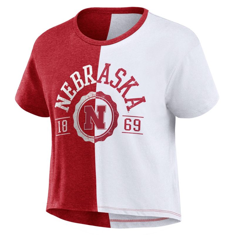 NCAA Nebraska Cornhuskers Women&#39;s Split T-Shirt, 2 of 4