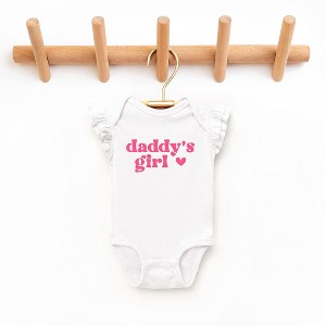 The Juniper Shop Daddy's Girl Heart Baby Flutter Sleeve Bodysuit - 1 of 2