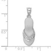 Black Bow Jewelry Diamond Satin Sandal Pendant in 14k White Gold - 4 of 4