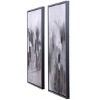 Set of 2 Hand Painted Wall Arts on Canvas Gray - StyleCraft - 2 of 4