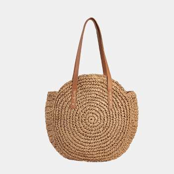 Women's Circular Straw Bag - Cupshe