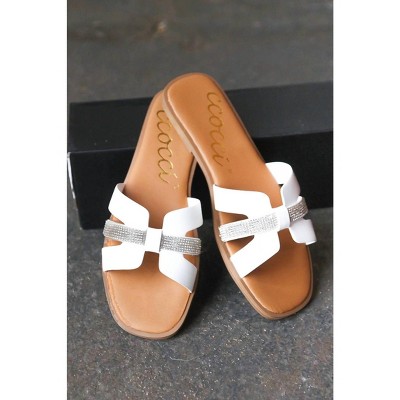 Women's Wo's Rhinestones Slide Sandals - CCOCCI