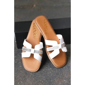 Women's Wo's Rhinestones Slide Sandals - CCOCCI - 1 of 4
