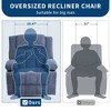 Rocker Recliner Chair with Heat and Massage, Nursery Recliner 360°Swivel Oversized Chairs for Adults,3 Positions,2 Side Pockets,Cup Holders,USB Ports - 2 of 4