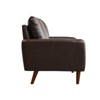 Modern Sofa Leather Couch with Wooden Legs for Living Room Office - 2 of 4