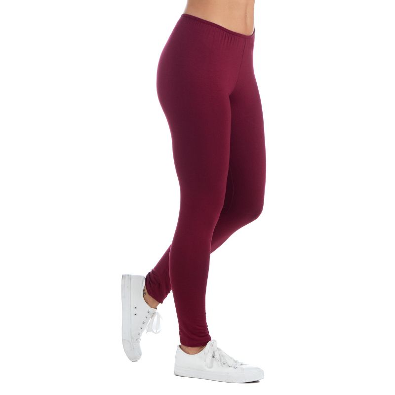 24seven Comfort Apparel Comfortable Ankle Length Stretch Leggings, 1 of 4