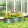 Outsunny Galvanized Raised Garden Bed Kit, Metal Planter Box with Safety Edging - 2 of 4