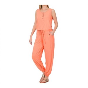 Women's Relaxing Weekend Sleeveless Jumpsuit - ZENANA - 1 of 1