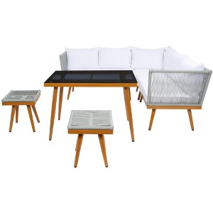 Romlin Dining Set - Outdoor - PAT7528 - Safavieh - 1 of 4