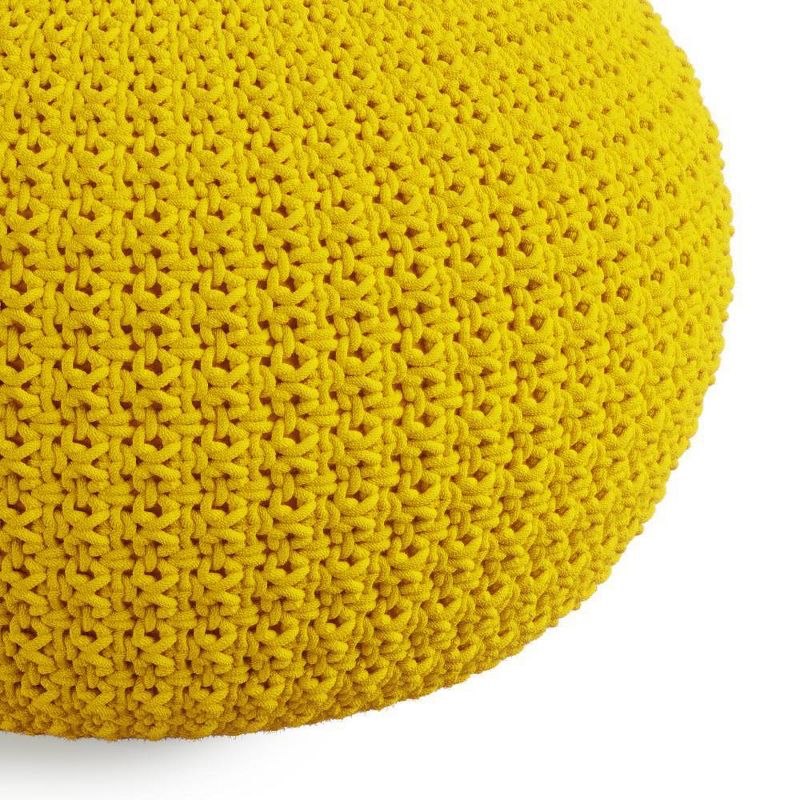 Holloway Round Knitted PET Polyester Pouf - WyndenHall, 5 of 7