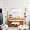 Vynxaria Bedroom, Living Room, Office Essential: 66.3 - Inch H - Shaped Floor Lamp with Shelf, Linen Shade and Foot - Operated Switch - 3 of 4