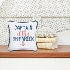 C&F Home Captain of Shipwreck Embroidered Small Petite Throw Pillow - 4 of 4