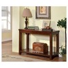 miBasics Sineca Simple Natural Wood Grain Sofa Table Dark Cherry: Transitional Entryway Table with Storage Shelf - 2 of 4