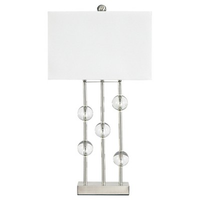 silver crushed velvet bedside lamp