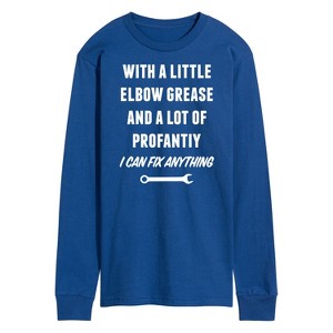 Men's - Instant Message - Elbow Grease And Profanity Long Sleeve Graphic T-Shirt - 1 of 4