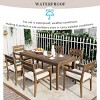 7-Piece Acacia Wood Patio Dining Set With Extendable Dining Table,Patio Dining Set With Wood Frame,Outdoor Furniture -Maison Boucle - 3 of 4