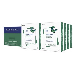 Hammermill Premium 8.5" x 11" Laser Paper  28 lbs. 98 Brightness 8 Reams/Carton (125534CT) - 1 of 4