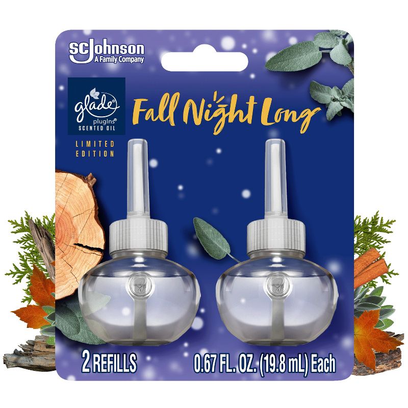 Glade PlugIns Scented Oil Air Freshener - Fall Night Long Refill - 1.34oz/2pk, 1 of 18