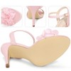 BLISSFUL STEP Women's Open Toe Ankle Strap Slingback Heeled Sandals - 3 of 3