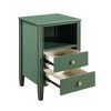 PAGED Wooden Nightstand with 2 Drawers and Open Shelf, Modern Side Table, Bedside Storage Cabinet for Bedroom, Living Room - 4 of 4