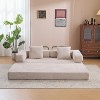 COMHOMA Floor Couch, Compression Sofa, Convertible Floor Sofa Bed with Pillow Back Support Armrest, for Living Room, Bedroom - 2 of 4
