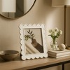 Decorative Scallop Edge Picture Frame for Home Decor - Elegant Photo Frame for Tabletop Accent, Mantel Display, or Living Room Decor - White - 2 of 4