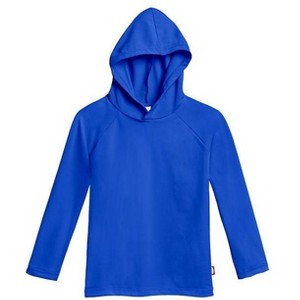 City Threads USA-Made Swim UPF 50+ Hooded Long Sleeve Rashguard Tee for Boys and Girls - 1 of 4