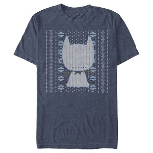 Men's Batman Ugly Christmas Chibi Snow Bat T-Shirt - 1 of 3