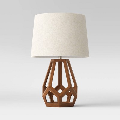large wooden table lamp
