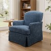 Art Leon Traditional Fabric Upholstered Swivel Accent Chair, Armchair with Wood Frame - 3 of 4