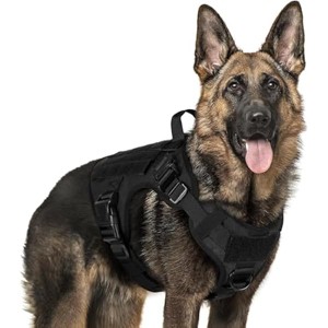 rabbitgoo Tactical Dog Harness for Large, Heavy Duty Pet Harness with Handle, , Adjustable Military Dog Vest for Training Hunting Walking, Black, XL - 1 of 1