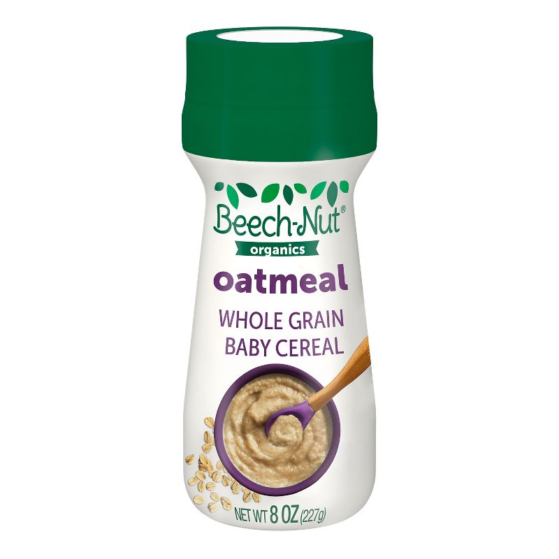 Beech-Nut Organic Oatmeal Baby Cereal Canister - 8oz, 1 of 9
