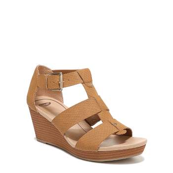 Dr. Scholl's Womens Barton Ankle Strap Wedge Sandal