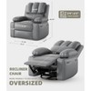 Oversized Recliner Chairs with Heat and Massage - 360° Swivel Lazy Recliner Chair for Adults- Manual Rocking Chair with Cup Holder for Living Rooms - 4 of 4