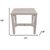 HomeRoots 18" Gray Teak Rectangular Shower Bench - 3 of 4
