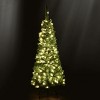 Costway 4.5ft Pre-Lit Hinged Pencil Christmas Tree 150 White Lights - 2 of 4