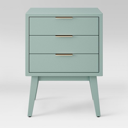 Hafley Three Drawer End Table Smoke Green Project 62 Target