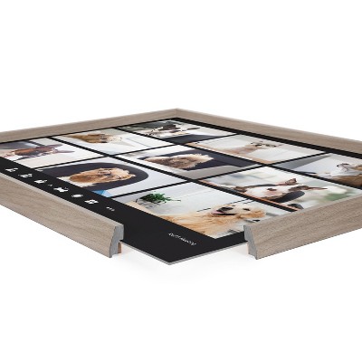 24" x 18" Gray Framed Video Chat Dogs Printed Glass Wall Art