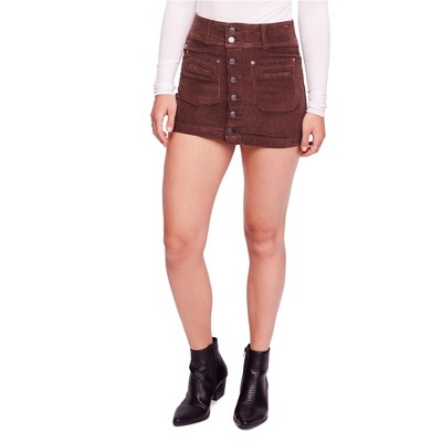 Free People Womens Joanie Corduroy Skirt