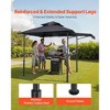 Yukimo 8'×5' BBQ Grill Gazebo Canopy - Double-Tiered Top, Reinforced Steel Frame, Side Shelves & Awning, UV/Weather-Resistant for Outdoor Grilling - 4 of 4