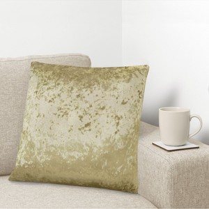 Kate Aurora Belissima Textured Velvet 18" x 18" Filled Accent Throw Pillow - 1 of 3