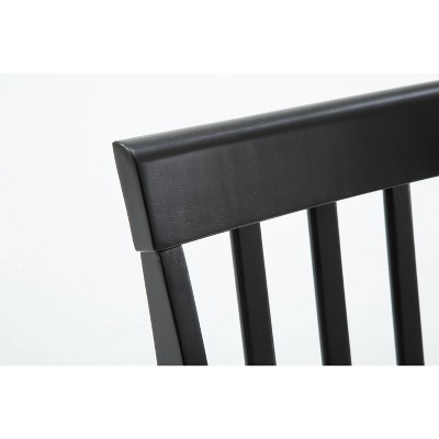 Black and Cherry Wood Transitional Side Chair Set