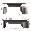 SAINTCY Executive L-Shaped Desk with File Cabinet - 2 of 4