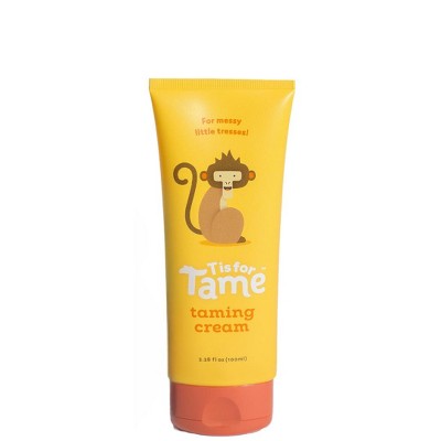 T is for Tame – Hair Taming Cream for Kids, Natural Anti-Frizz & Flyaway Control, Smooths Bed Head and Curls, Safe for Babies and Toddlers, 3.38 fl oz