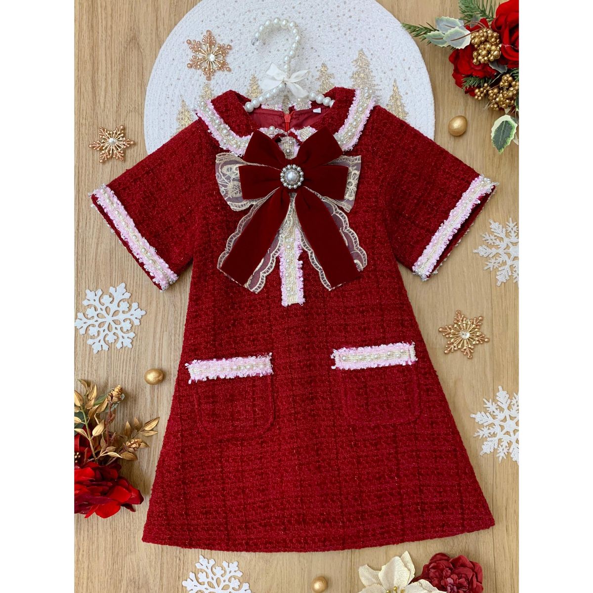 Cozy Meets Chic Tweed Dress Mia Belle Girls - thumbnail 5
