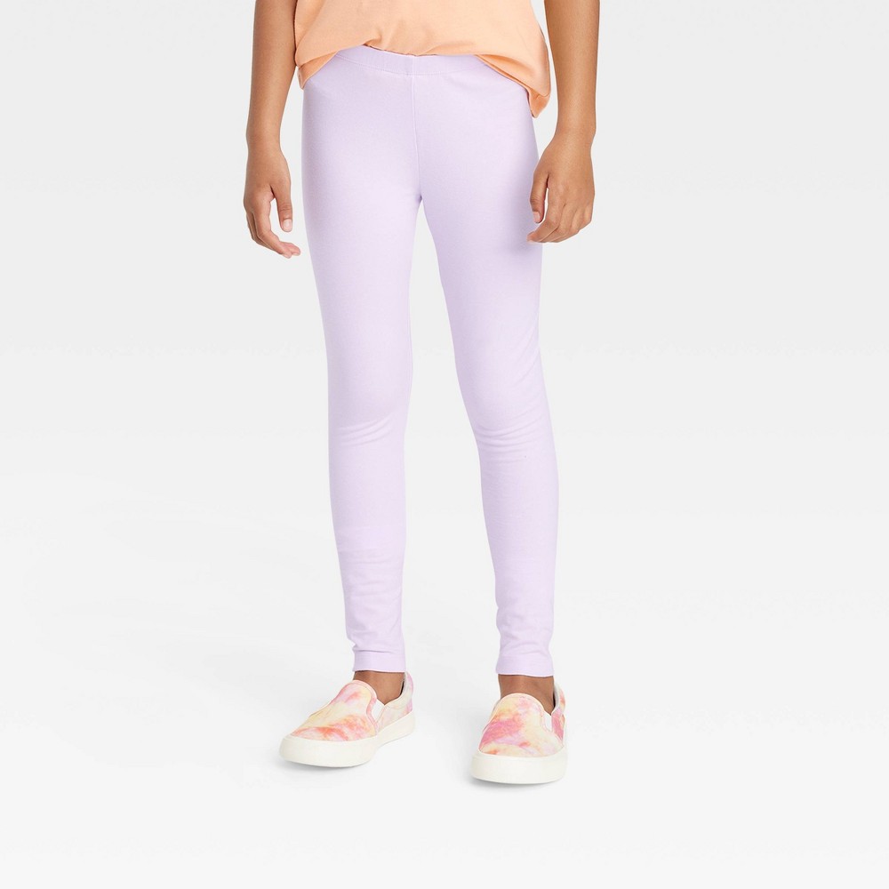 Girls' Leggings - Cat & Jack Light Violet M Slim, Light Purple