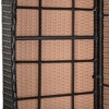 Resenkos Wicker Outdoor Chaise Lounge Chair Set, 5-Level Adjustable Backrest PE Rattan Pool Lounge Chair With Wheels, Cushion & Headrest, Brown, Cream - 4 of 4