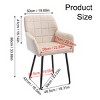 Velvet Upholstered Dining Chairs Set of 2 with Armrests & Wide Padded Seat for Dining Room or Living Room-Baofuwish - 4 of 4